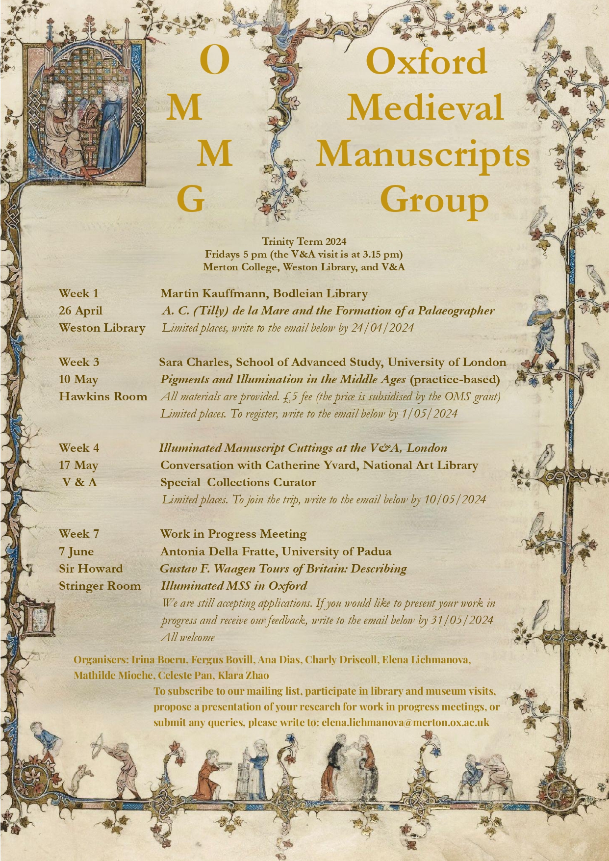 Oxford Medieval Manuscripts Group seminar